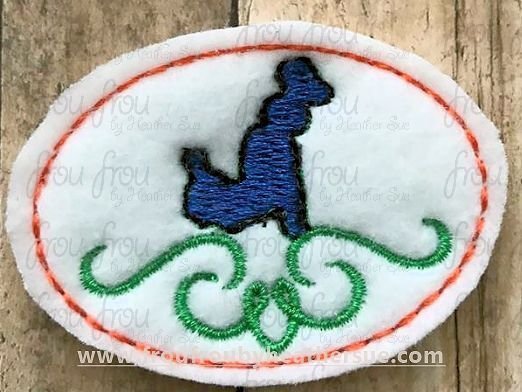 Clippie Guufy Dog Motif Machine Embroidery In The Hoop Project 1.5, 2, 3, and 4 inch