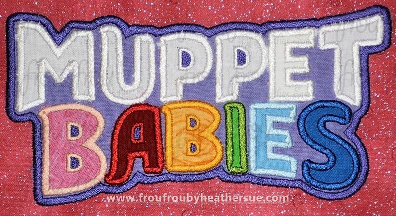 Moppet Babies Logo Machine Applique Embroidery Design 4