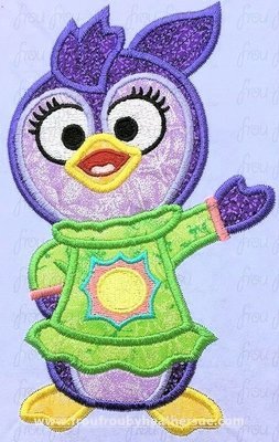 Summertime Penguin Baby Moppet Babies Machine Applique Embroidery Design 4