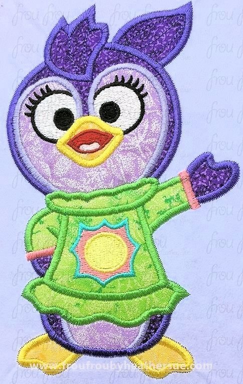 Summertime Penguin Baby Moppet Babies Machine Applique Embroidery Design 4&quot;-16&quot;