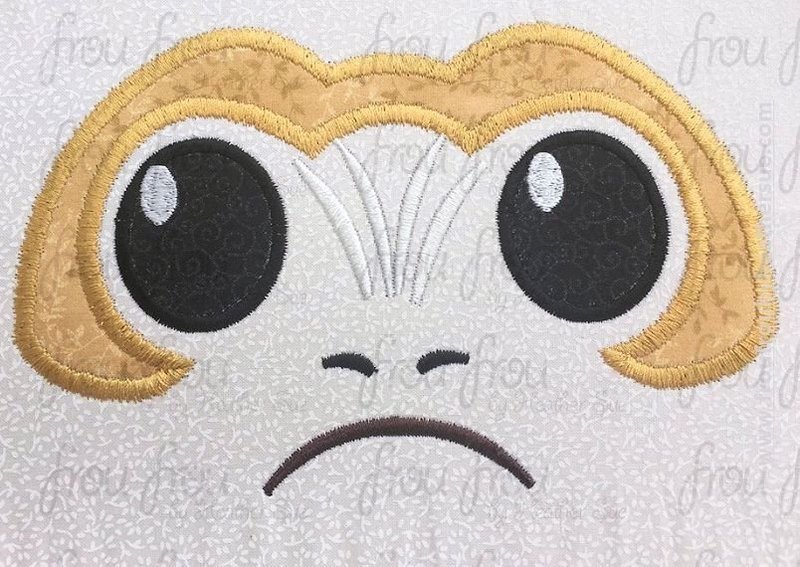 Purge Bird Just Face Space Wars Machine Applique Embroidery Design, Multiple Sizes 1&quot;-16&quot;