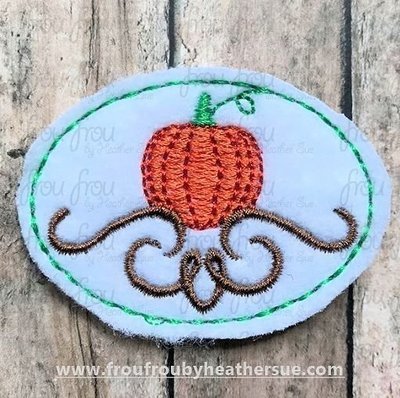 Clippie Fall Motif Machine Embroidery In The Hoop Project 1.5, 2, 3, and 4 inch