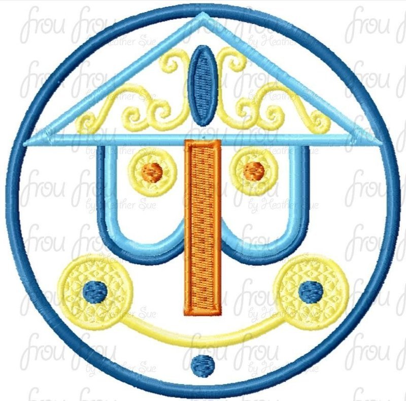 Clock Face It's a Small Globe Ride Machine Applique Embroidery Design, Multiple Sizes including 2"-16"