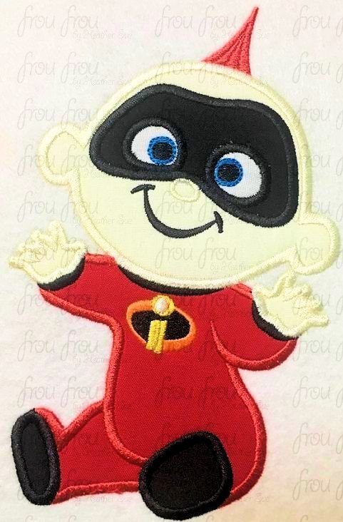 Jack Incredible Superhero Family Machine Applique Embroidery Design 1.5"-16"