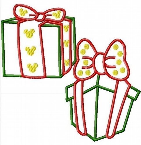 Christmas Birthday Present Gift TWO Design SET Mister and Miss  Mouse Machine Applique Embroidery Design- Multiple Sizes, including 4 inch