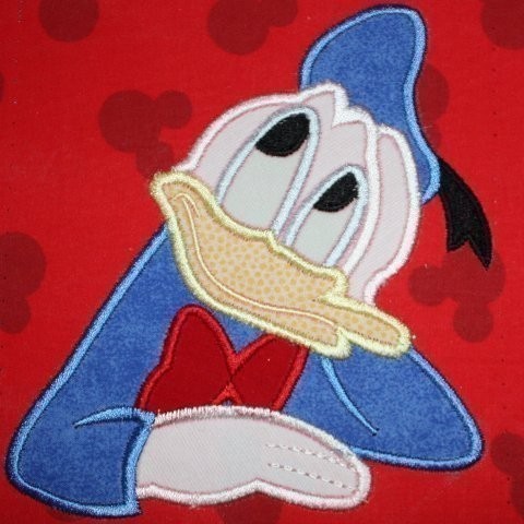 Don Duck - Machine Applique Embroidery Design, Multiple Sizes, including 4 inch