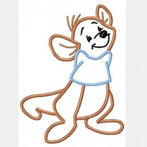 KangaRoo Applique Machine Embroidery Design, Multiple Sizes, including 4 inch