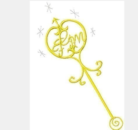 Cindy&#39;s Fairy Goodmother&#39;s Magic Wand Machine Embroidery Design, Multiple Sizes, including FOUR INCH HOOP