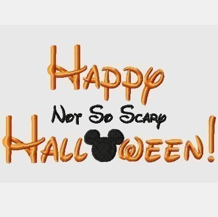 Happy Not So Scary Halloween  TWO DESIGNS Mister  Mouse Machine Embroidery Design, multiple sizes, including 4 inch