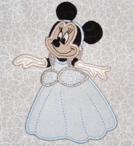Cindy Miss Mouse Machine Applique Embroidery Design, Multiple Sizes, INCLUDING 4 INCH