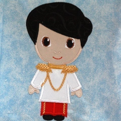 Charming Prince Little Cutie Machine Applique Embroidery Design, multiple sizes, including 4 inch