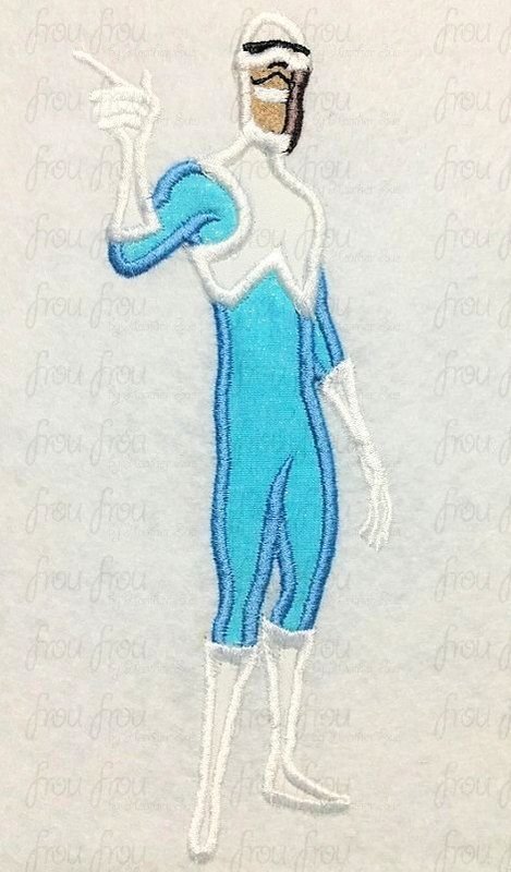 Freezing Incredible Superhero Family Machine Applique Embroidery Design, 4"-16"
