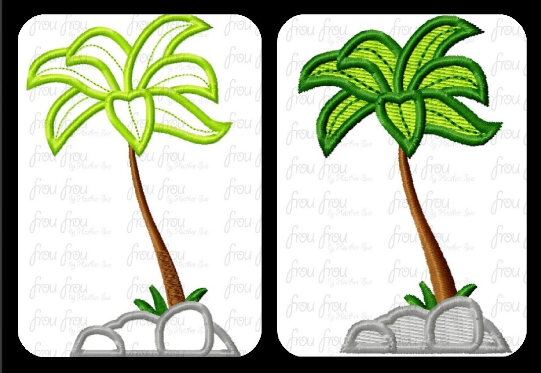 Dinosaur Tree Second Machine Applique and Filled Embroidery Designs 2"-16"