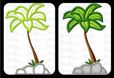 Dinosaur Tree Second Machine Applique and Filled Embroidery Designs 2