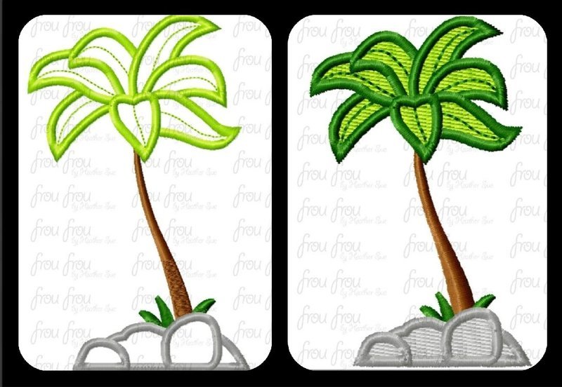 Dinosaur Tree Second Machine Applique and Filled Embroidery Designs 2&quot;-16&quot;