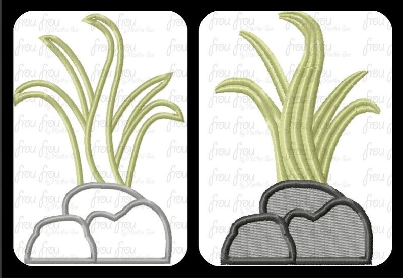 Dinosaur Plant Machine Applique and Filled Embroidery Designs 1&quot;-16&quot;