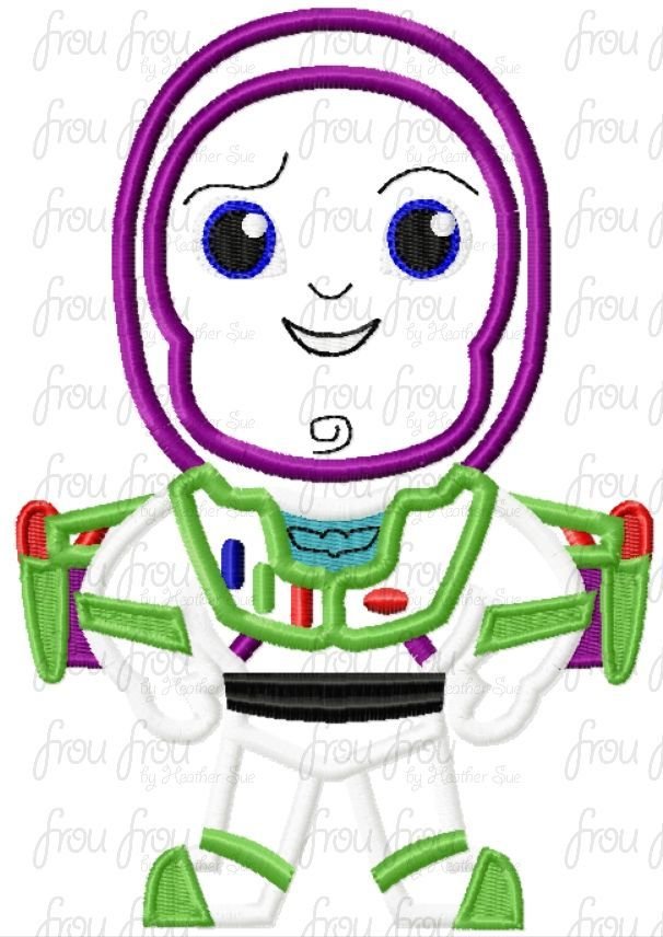 Space Ranger Cutie Toy Movie Machine Applique Embroidery Design 4