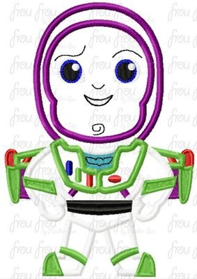 Space Ranger Cutie Toy Movie Machine Applique Embroidery Design 4"-16"
