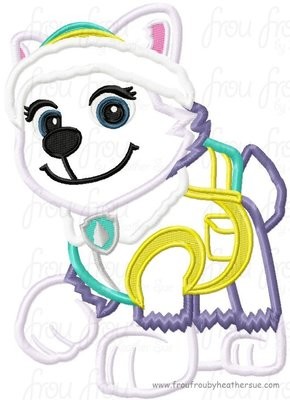 Ever Rest Paw Puppy Dog Machine Applique Embroidery Design, multiple sizes, including 4 inch