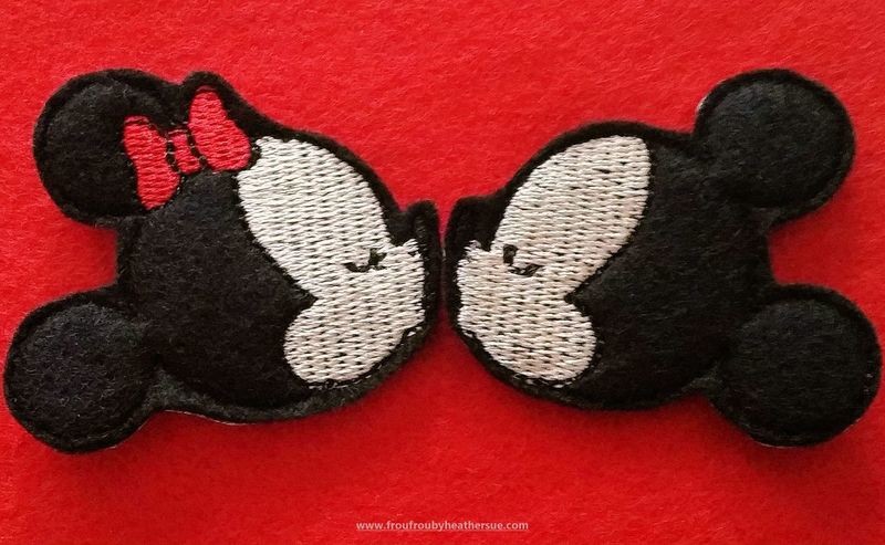 Clippie Kissing Mister and Miss Mouse Head TWO Design SET Shoe Decor Machine Embroidery In The Hoop Project 1.5, 2, 3, and 4 inch