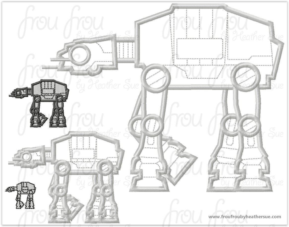 @@ Walker Space Wars Machine Applique Embroidery Design Multiple Sizes, including 1&quot;-16&quot;