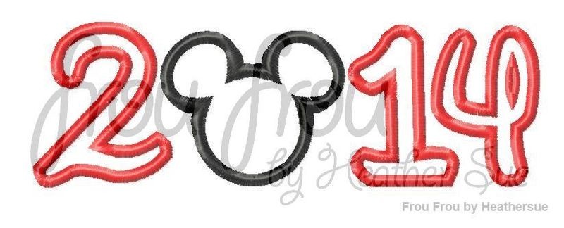 2014 Mister Mouse Machine Applique Embroider Designs, multiple sizes, including 4 inch