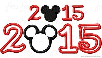 2015 Mister Mouse Machine Applique Embroider Designs, multiple sizes, including 4 inch