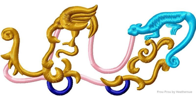 Circus Train Car Flying Elephant Machine Applique Embroidery Design, Multiple sizes including 4 inch