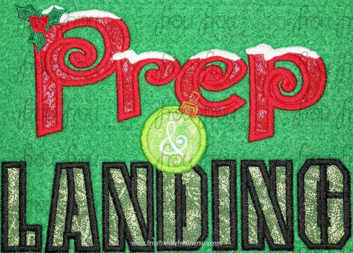 Prepping Land Logo Christmas Santa Machine Embroidery Applique Designs Multiple Sizes- including 4&quot;-16&quot;