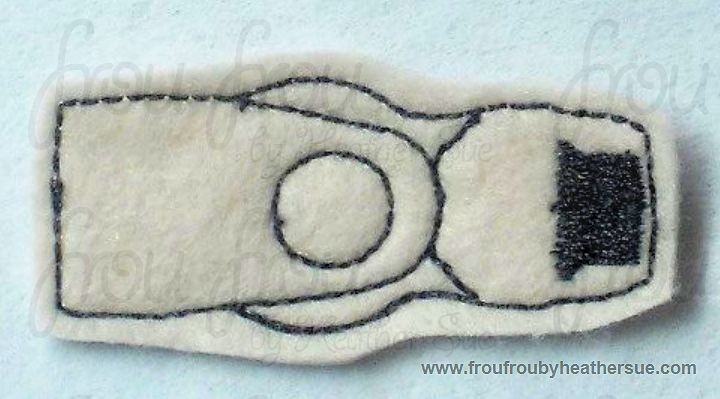 Clippie Feed Tube Button Cover Machine Embroidery In The Hoop Project 1.5, 2, and 3 inch