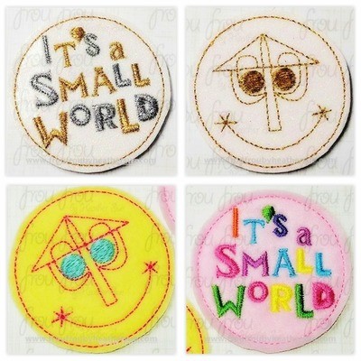 Clippie Small Globe Ride TWO Design SET Machine Embroidery In The Hoop Project 1.5, 2, 3, and 4 inch and SORTED
