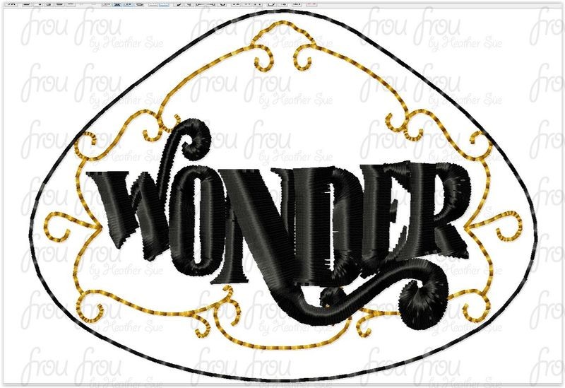 Clippie Wonder Dis Cruise Line Ship Name Machine Embroidery In The Hoop Project 1.5"-4" and 2" SORTED into multiples