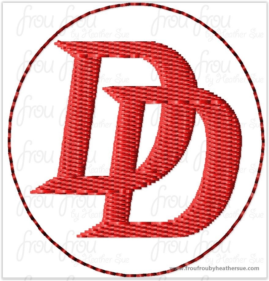 Clippie Dare Deville Superhero Machine Embroidery In The Hoop Project 1.5, 2, 3, and 4 inch