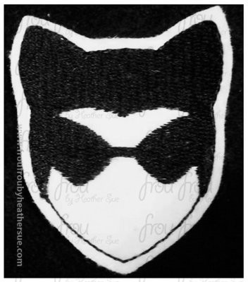Clippie Cat Lady Superhero Super hero Machine Embroidery In The Hoop Project 1.5, 2, 3, and 4 inch