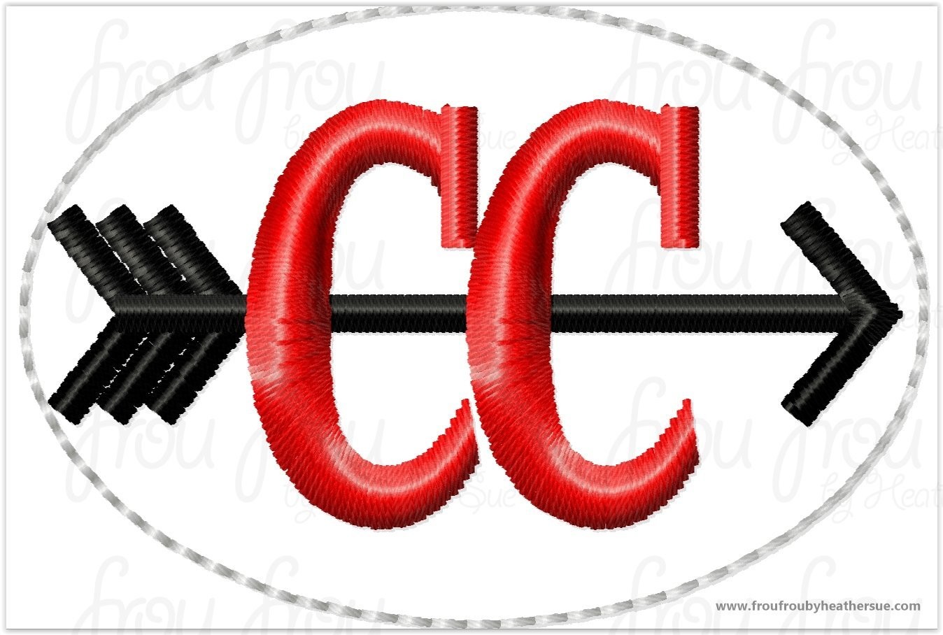 Clippie Cross Country Running Symbol Machine Embroidery In The Hoop Project Large sizes including 1.5, 2, 3, and 4 inch