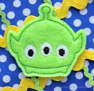 Clippie Toy Alien Tzum Machine Embroidery In The Hoop Project 1.5, 2, and 3 inch