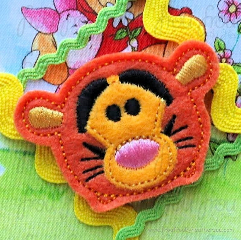 Clippie Tiger P0oh Machine Embroidery In The Hoop Project 1.5, 2, and 3 inch