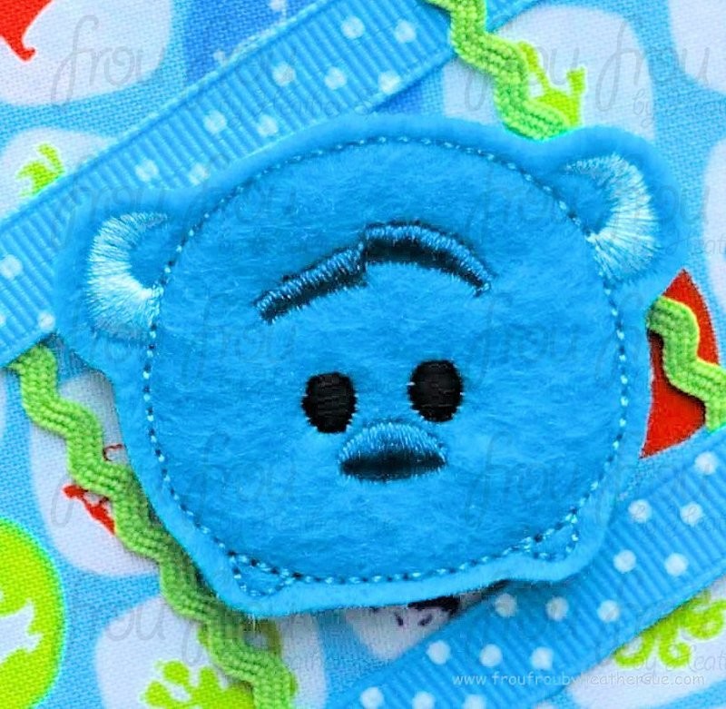 Clippie Sullivan Monster Tzum Machine Embroidery In The Hoop Project 1.5, 2, and 3 inch