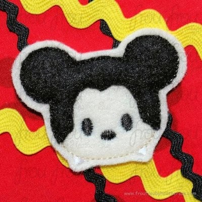 Clippie Mister Mouse Tzum Machine Embroidery In The Hoop Project 1.5, 2, and 3 inch