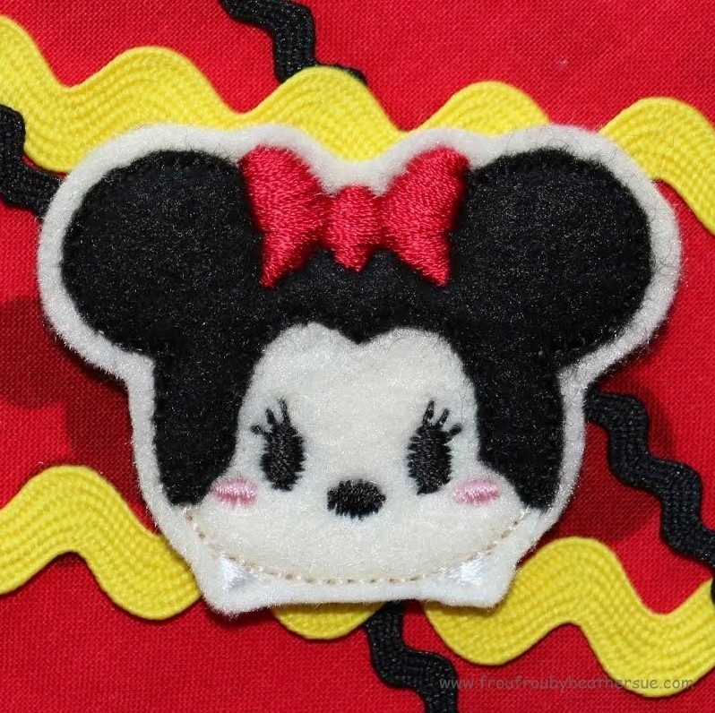 Clippie Miss Mouse Tzum Machine Embroidery In The Hoop Project 1.5, 2, and 3 inch