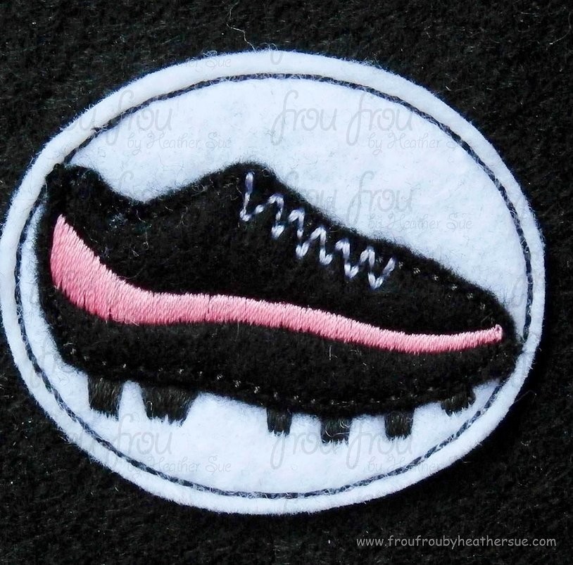 Clippie Soccer Cleats Shoe Machine Embroidery In The Hoop Project 1.5, 2, and 3 inch