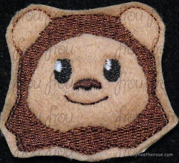 Clippie Ebear Space Wars Cutie Machine Embroidery In The Hoop Project 1.5, 2, and 3 inch