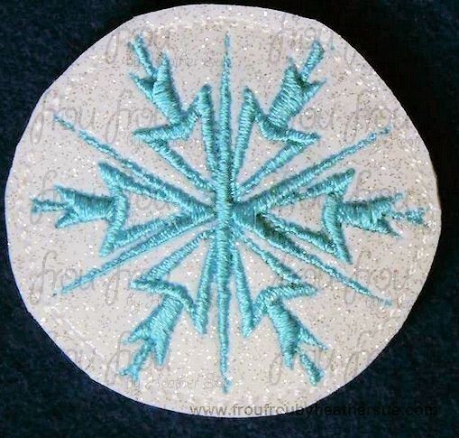 Clippie Snowflake One Freezing Machine Embroidery In The Hoop Project 1.5, 2 and 3 inch