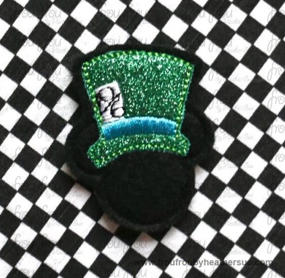 Clippie Mad Hat Mister Mouse Head Machine Embroidery In The Hoop Project 1, 1.5, 2 and 3 inch
