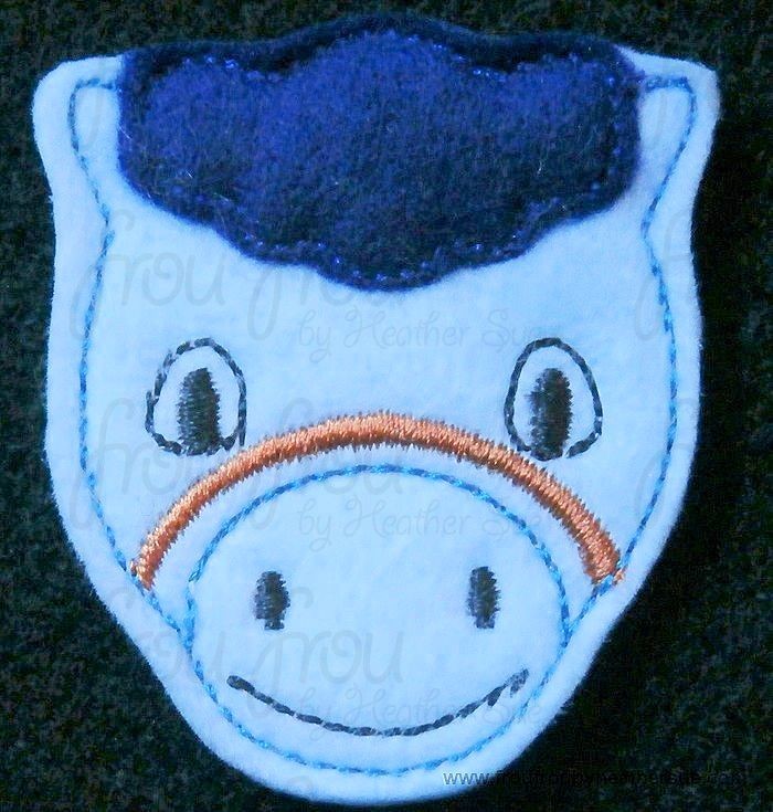 Clippie Sparks Horse Machine Embroidery In The Hoop Project 1.5, 2, and 3 inch