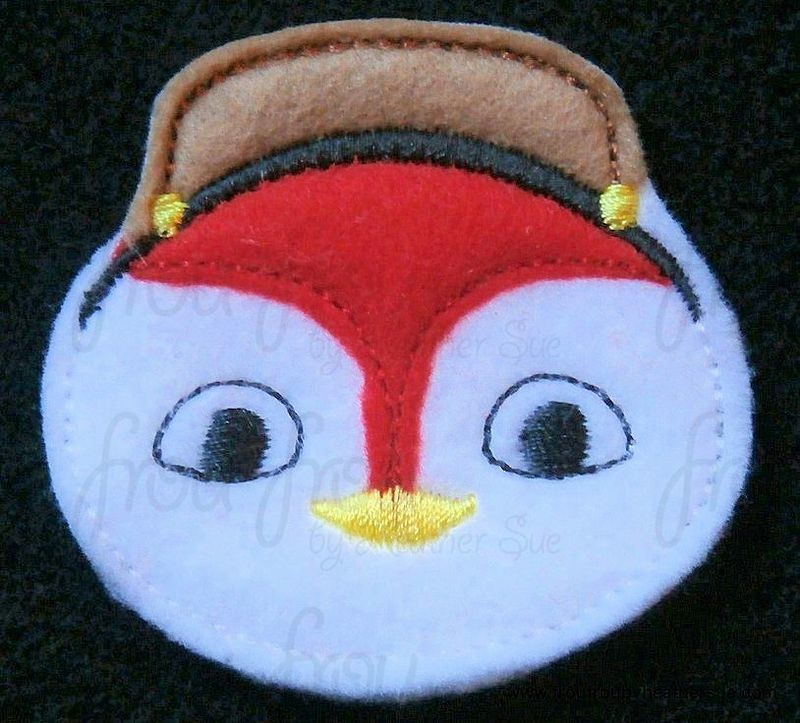 Clippie Penguin Cowboy Machine Embroidery In The Hoop Project 1.5, 2, and 3 inch