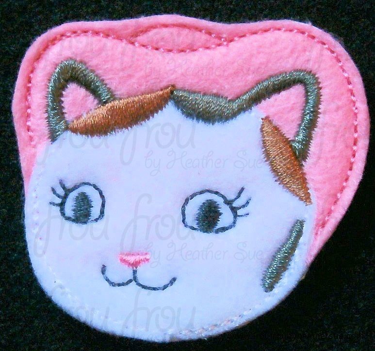 Clippie Sheriff Cat Machine Embroidery In The Hoop Project 1.5, 2, and 3 inch