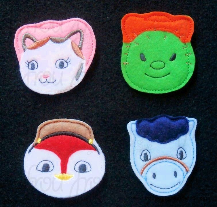 Clippie Sheriff Cat FOUR Design SET Machine Embroidery In The Hoop Project 1.5, 2, and 3 inch