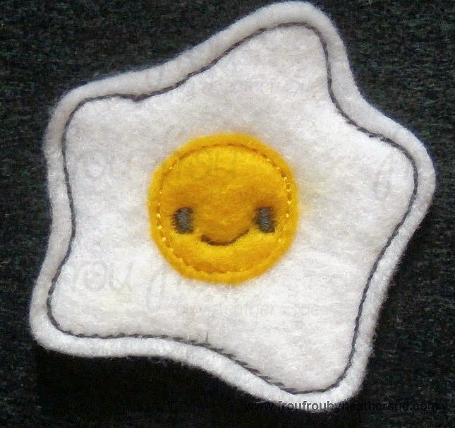 Clippie Cracked Eggs With and Without Smiley Faces SIX Design SET Machine Embroidery In The Hoop Project 1.5, 2 and 3 inch and SORTED