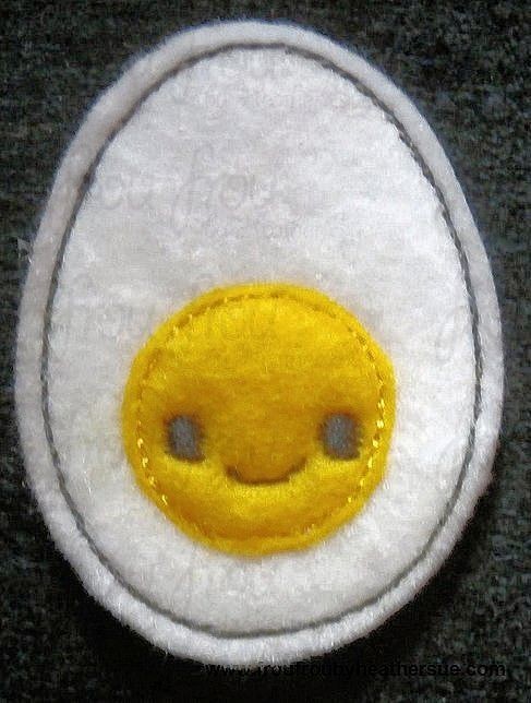 Clippie Hard Boiled Eggs With and Without Smiley Faces TWO Design SET Machine Embroidery In The Hoop Project 1.5, 2 and 3 inch and SORTED